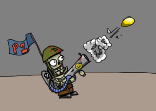 03_shootingalien Original skeleton drawing.